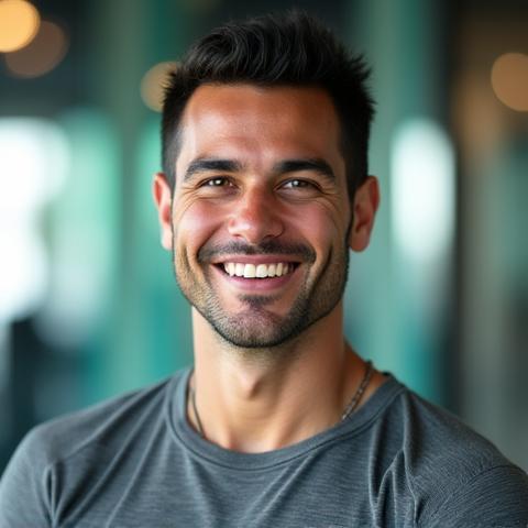 Headshot of Mike Rodriguez, a friendly, energetic Hispanic man in his late 30s.