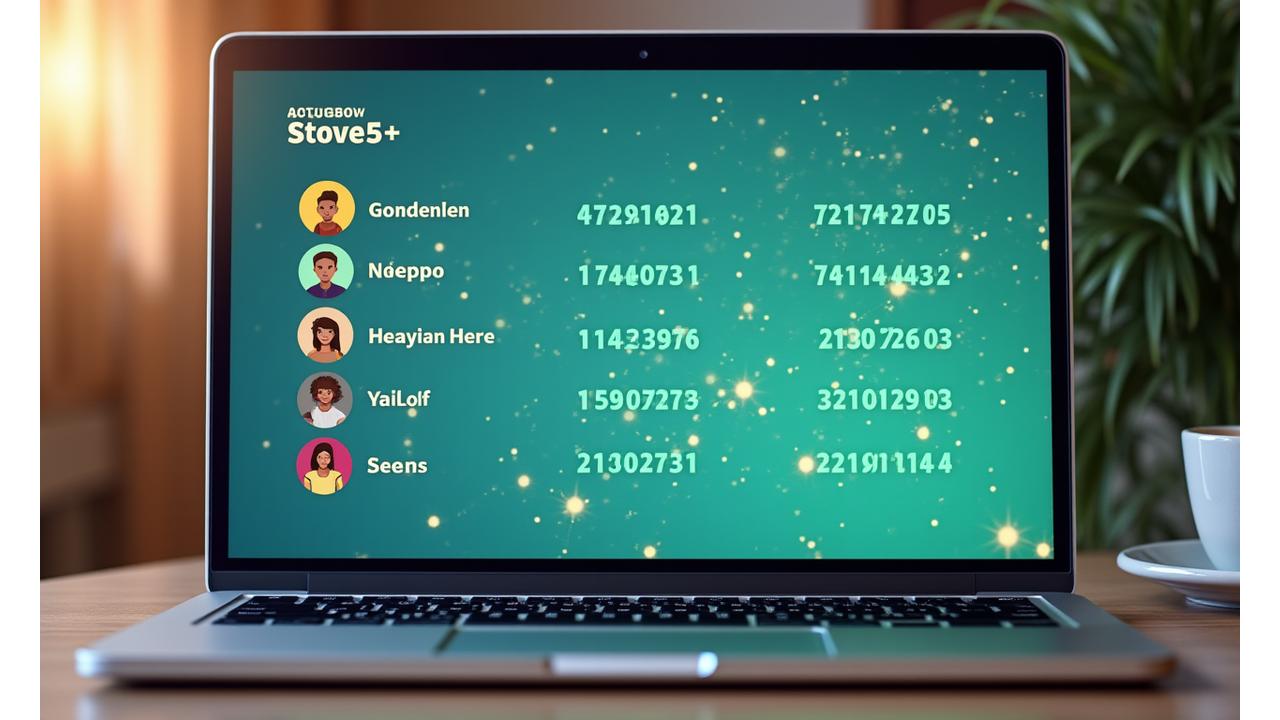 A vibrant online leaderboard displaying diverse user avatars and names, with points and achievement badges, fostering a sense of friendly competition and community.