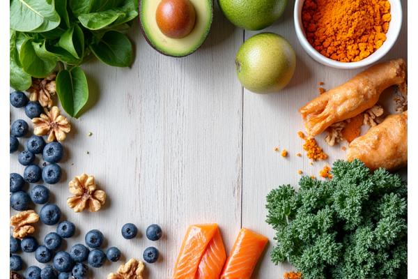 Vibrant, colorful anti-inflammatory foods