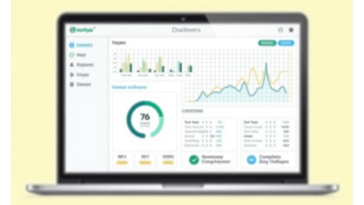 Screenshot of a modern wellness progress tracking dashboard with charts, graphs, and habit trackers
