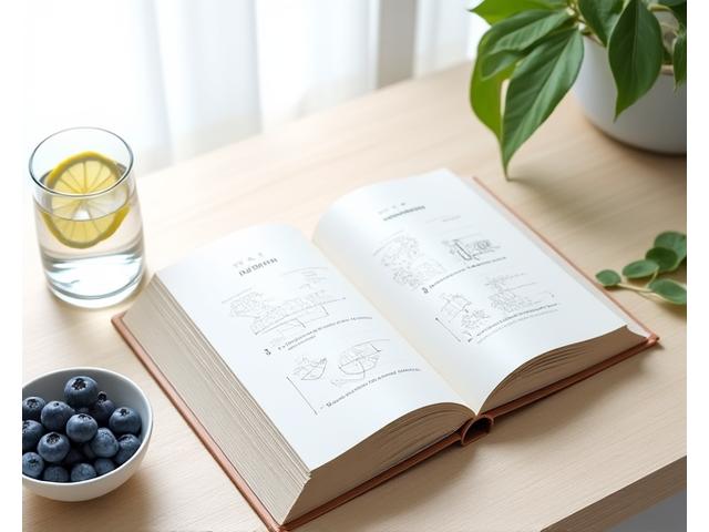 Open book with healthy food, representing curated health articles